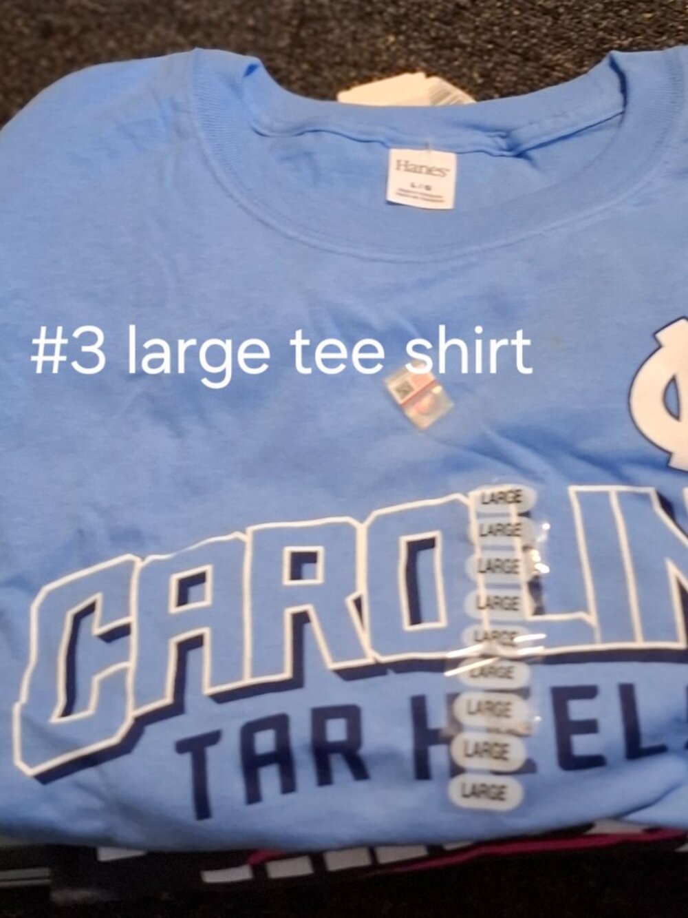 Carolina Tar Heel tee shirt.